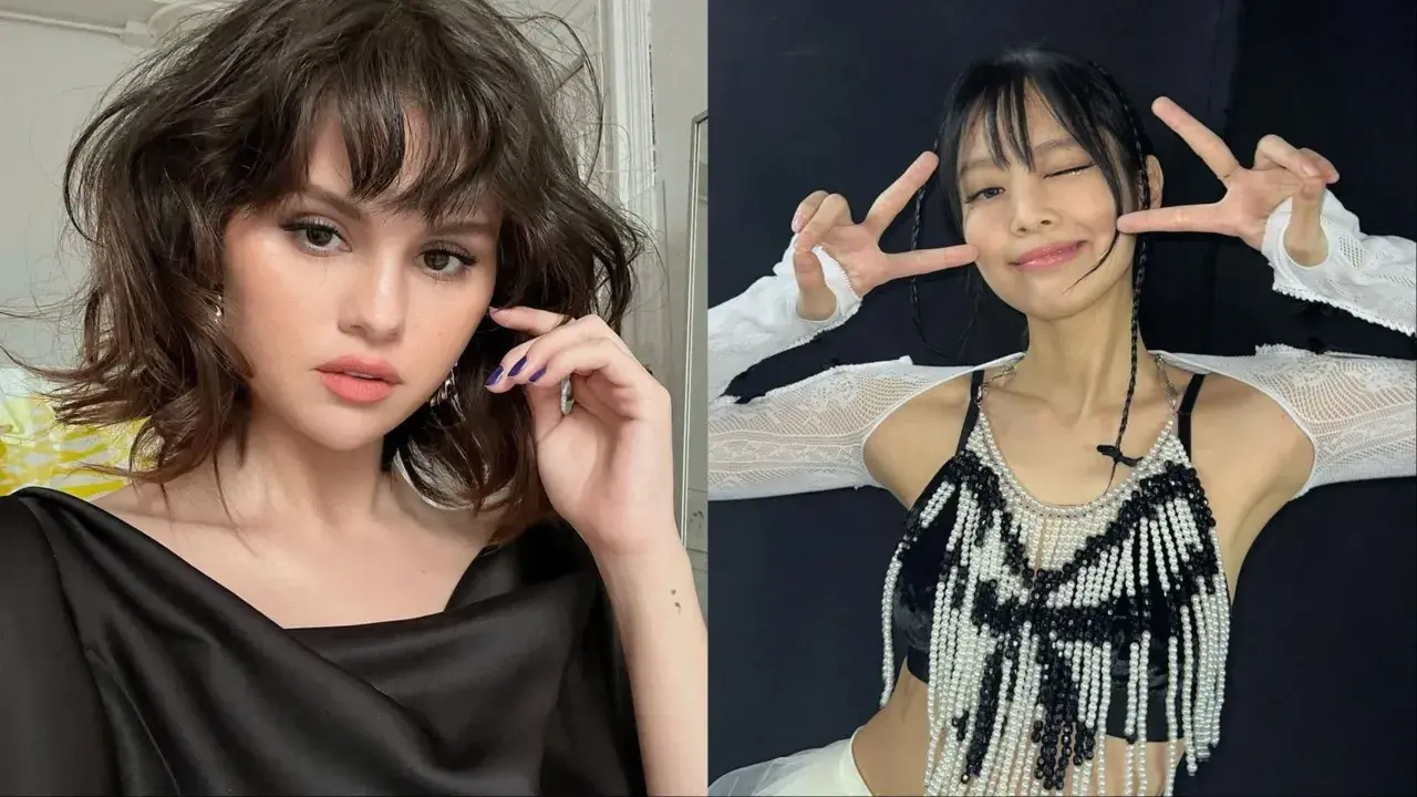 Zwei Frauen mit auffälligen Frisuren: Eine mit zerzaustem Bob und **wispy bangs**, die andere mit geflochtenen Zöpfen und Pony.