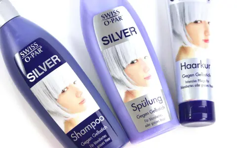 Swiss O-Par Silver Shampoo, Spülung und Haarkur: Was macht Silbershampoo? Es neutralisiert Gelbstich für blondiertes oder graues Haar.