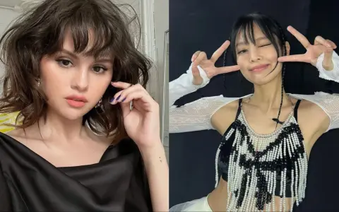 Zwei Frauen mit auffälligen Frisuren: Eine mit zerzaustem Bob und **wispy bangs**, die andere mit geflochtenen Zöpfen und Pony.