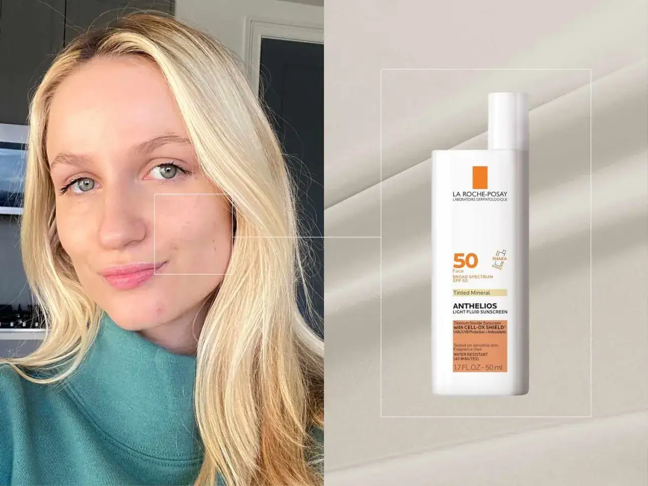 Gesichtspflege mit Sonnenschutz: So kann man Rosacea vorbeugen. La Roche-Posay Anthelios getönte Sonnencreme LSF 50.