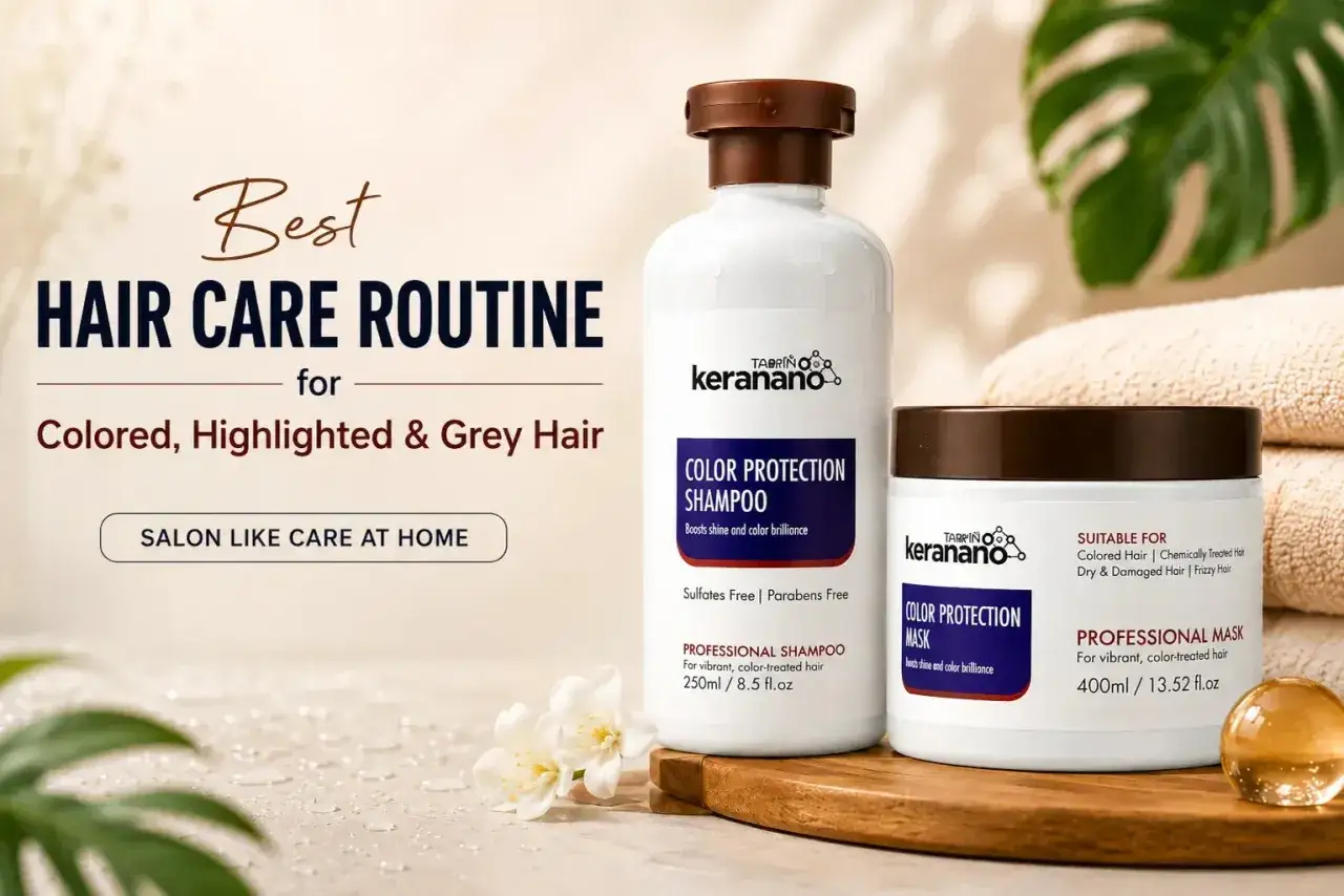 Beste Haarpflege für trockenes Haar: Keranano Color Protection Shampoo & Mask für strahlendes, coloriertes Haar. Salon-Qualität für Zuhause.