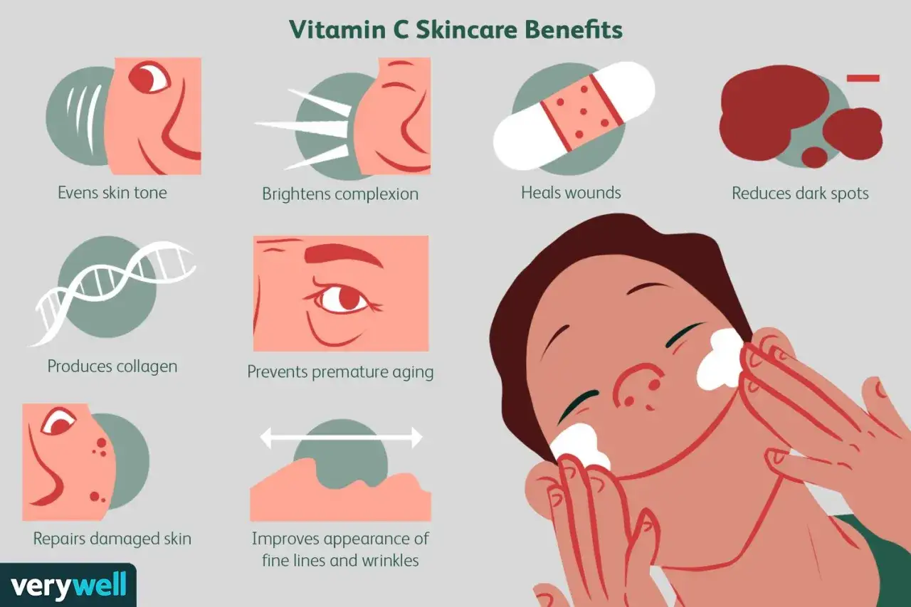 Die Vitamin C Haut Wirkung ist vielfältig: Sie gleicht den Hautton aus, hellt den Teint auf, repariert Schäden und reduziert Pigmentflecken.